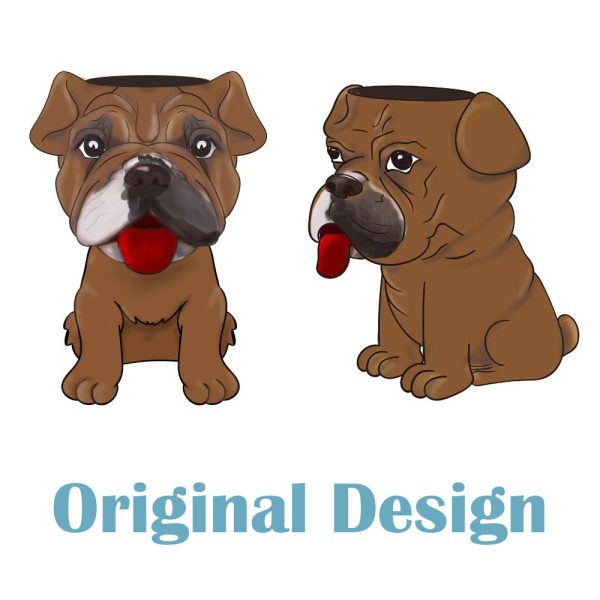 3D Printed Animal Head Planter Dog - Image 2