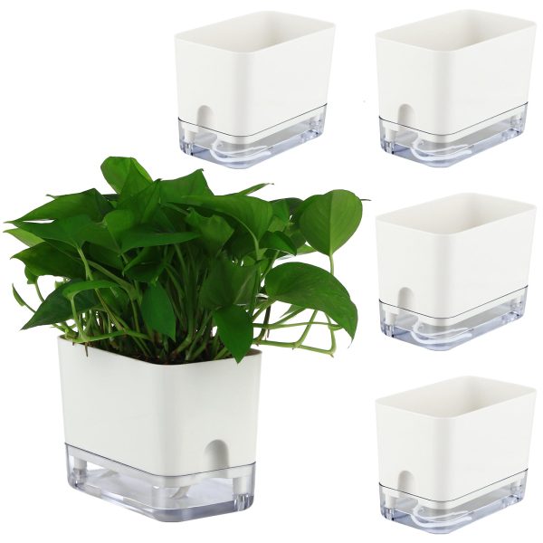 Self Watering Rectangular Planter for Indoor Plants By Planterhoma - Image 2
