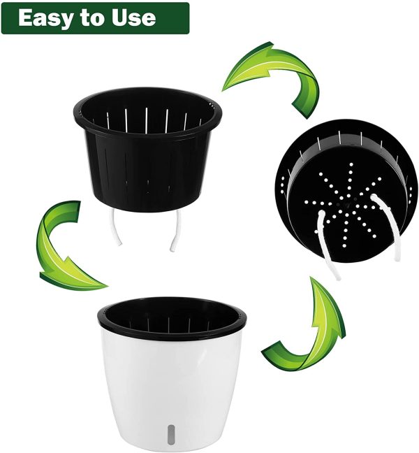 Self Watering Planter for African Violet With Indicator (Clear Insert) - Image 3