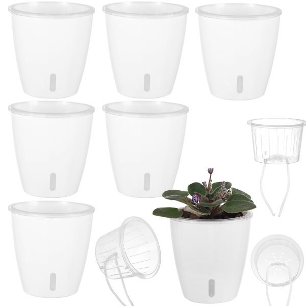 Self Watering Planter for African Violet With Indicator (Clear Insert) - Image 7